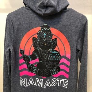 Lucky Lotus “Namaste” Zip Up Hoodie